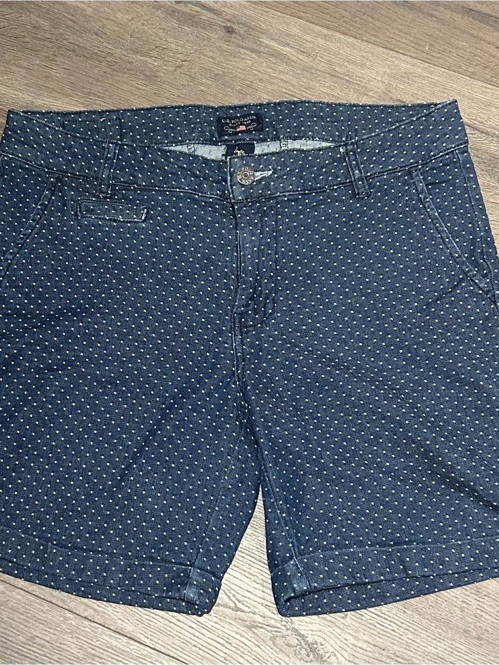 Women’s U.S. Polo Assn. Navy Polka Dot Shorts